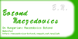 botond maczedovics business card